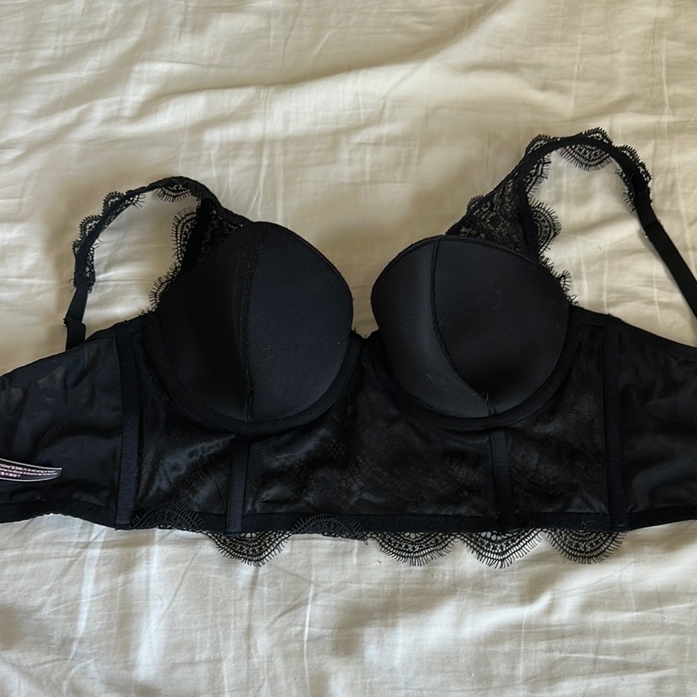 Victoria’s Secret black lace corset bra - Picture 4 of 5